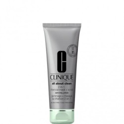 Clinique All About Clean 2 in 1 Charcoal Mask + Scrub, 100 ml - Maschera Trattamento viso