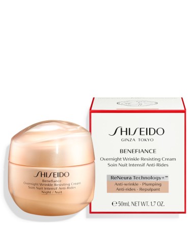 Shiseido Benefiance Overnight Wrinkle Resisting Cream, 50 ml - Crema Notte antirughe levigante.