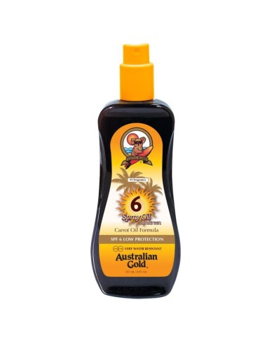 Australian Gold Spray Oil Carrot Sunscreen SPF6 237 ml - Olio solare viso e corpo