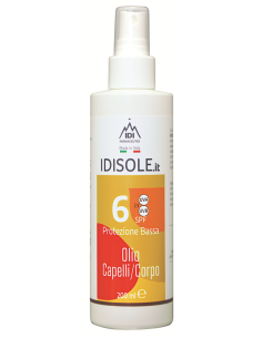 Idisole-it spf6 olio corpo capelli 200 ml