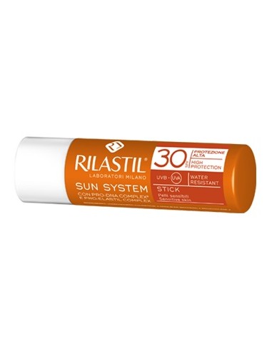 Rilastil sun system photo protection terapy stick transparente spf 30 4 ml