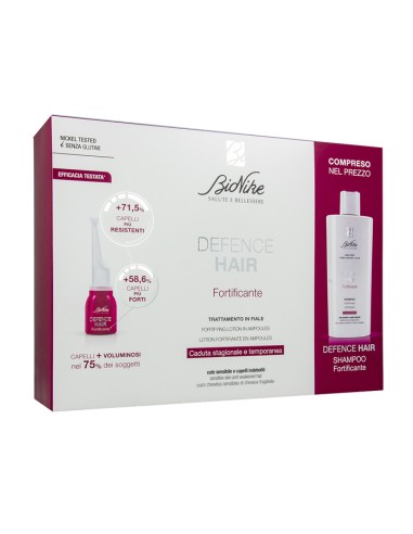 Defence hair bipack ridensificante 21 fiale 6 ml + shampoo 200 ml
