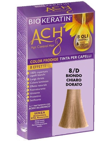 Biokeratin ach8 color prodige 8/d biondo chiaro dorato