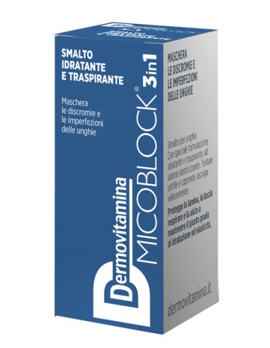 Dermovitamina micoblock 3 in 1 smalto idratante e traspirante blu 5 ml