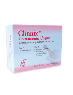 Clinnix trattamento unghie 2 flaconi 15 ml  2 pennelli...
