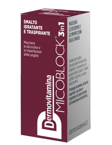 Dermovitamina micoblock 3 in 1 smalto idratante e traspirante bordeaux 5 ml