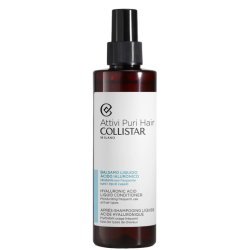 Collistar Attivi Puri Hair Balsamo Liquido Acido Ialuronico Idratante, Per Uso Frequente Per Tutti I Tipi Di Capelli 200 ml