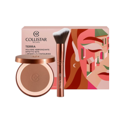 Collistar Cofanetto Terra Polvere Abbronzante Effetto Seta 1.1 Maldive Matte + Pennello Contouring