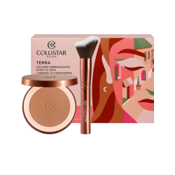 Collistar Cofanetto Terra Polvere Abbronzante Effetto Seta 4.4 Hawaii Matte + Pennello Contouring