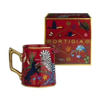 Ortigia Tazza Jungle Corallo