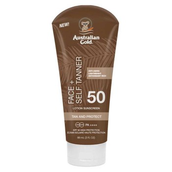Australian Gold Face&Self Tanner SPF50 88ml - Protezione Solare Corpo e Viso Autoabbronzante