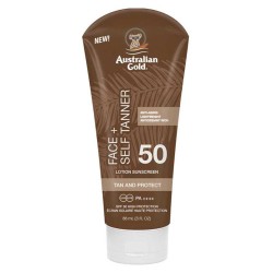 Australian Gold Face&Self Tanner SPF50 88ml - Protezione Solare Corpo e Viso Autoabbronzante