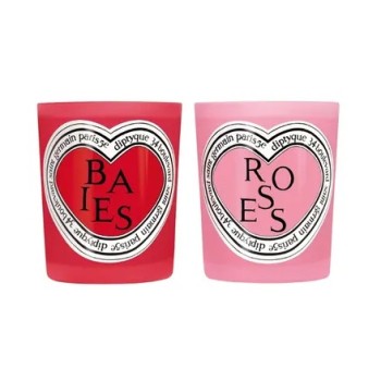Diptyque Confezion e Duo Candele Profumate Baies&Rose 70 gr