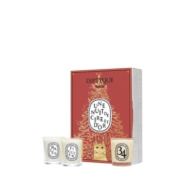 Diptyque Holiday Set Scented Candles 3x35 gr "Une Nuit De Cire et D'Or" - Set Candele Pòrofumate da Tre