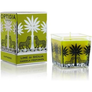 Ortigia Lime Di Sicilia Candela Quadrata 110 gr -Candela Quadrata al Lime