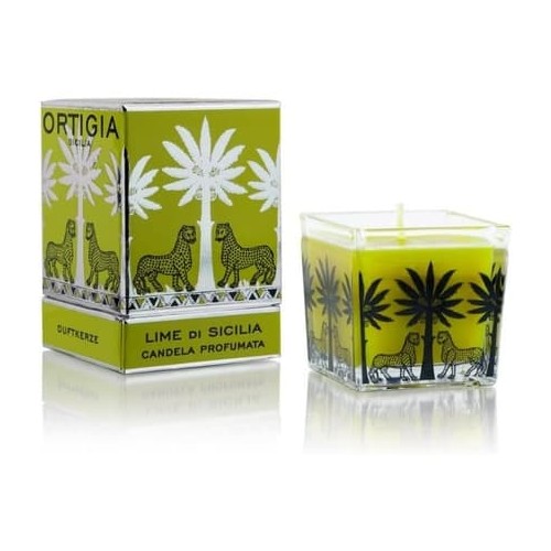 Ortigia Lime Di Sicilia Candela Quadrata 110 gr -Candela Quadrata al Lime