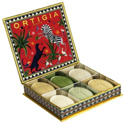Ortigia Olive Oil Soap Box Jungle Red 6 X 25 gr -Set Saponette 6 pz all'Olio di Oliva