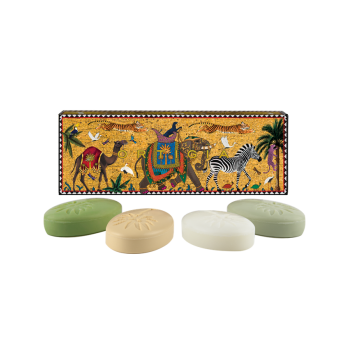 Ortigia Olive Oil Soap Box Tiger 4 X 25 gr -Set Saponette 4 pz all'Olio di Oliva
