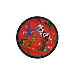 Ortigia Vassoio Rotondo Jungle Red -Vassoio in Ceramica Laccato