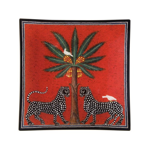 Ortigia Piatto Mosaico 25X25 Red 2234