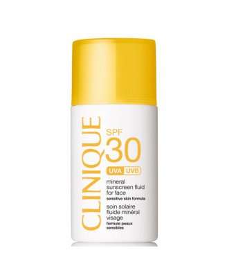 Clinique Protezione Solare Mineral Sunscreen Fluid for face SPF 30 - Fluido protettivo minerale per pelli sensibili viso, 30 ml 