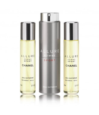 Chanel Allure Homme Sport Eau Extreme vaporizzatore da viaggio ricaricabile 3x20 ml 