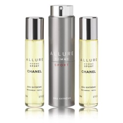Chanel Allure Homme Sport Eau Extreme vaporizzatore da viaggio ricaricabile 3x20 ml 