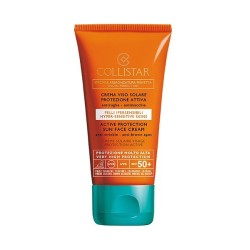 Collistar Crema Viso Abbronzante Protezione Attiva 50+, 50 ml per pelli ipersensibili 