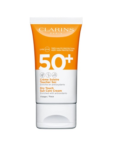 Solare Clarins Crème Solaire Toucher Sec Visage SPF50, 50 ml -  Solare viso alta protezione