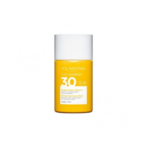 Solare Clarins Fluide Solaire Minéral SPF 30, 30 ml - Fluido Solare Viso